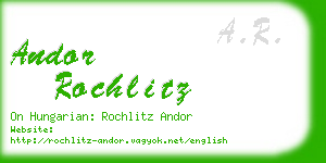 andor rochlitz business card